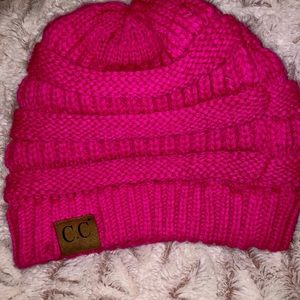 Hot pink beanie
